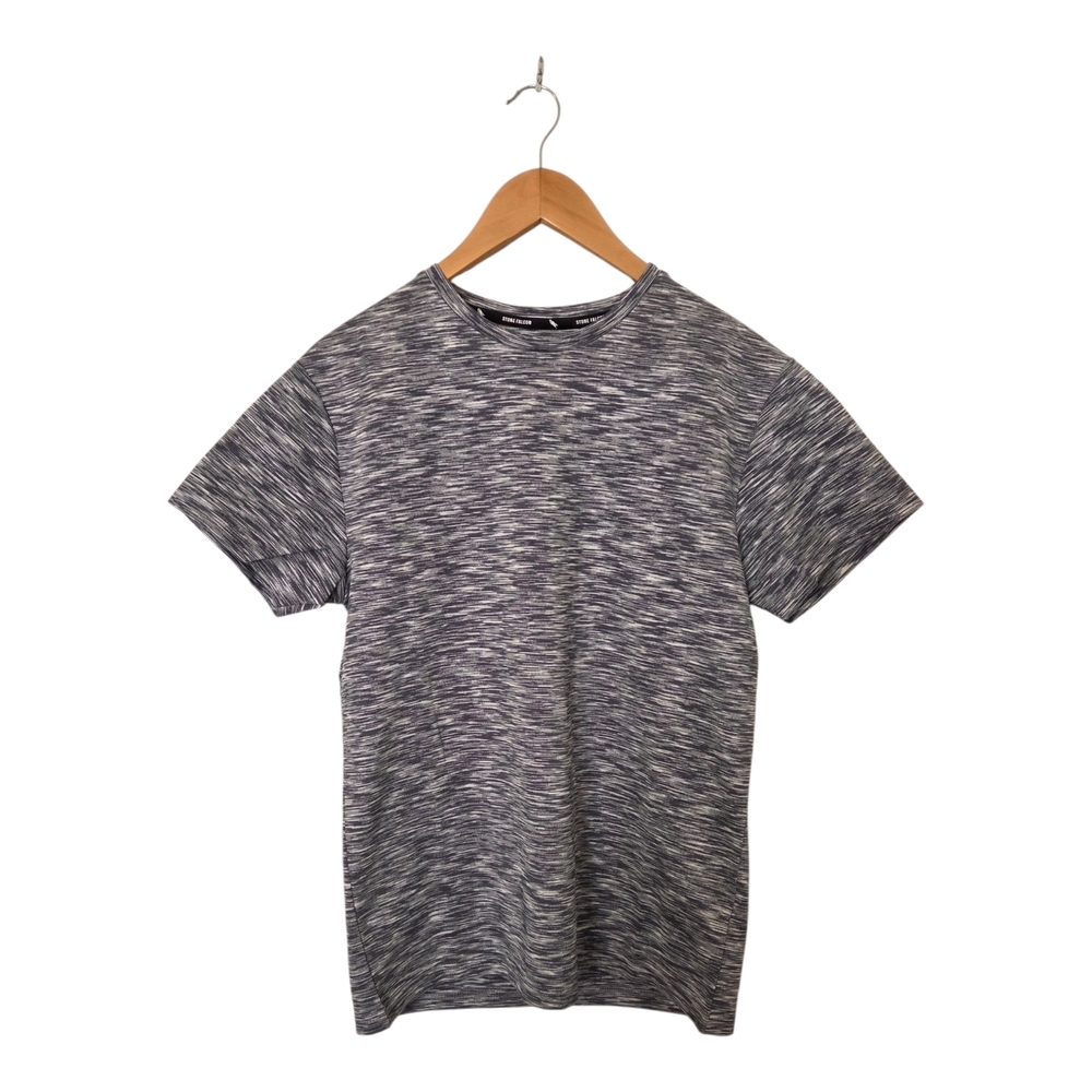 Stone Falcon Muscle Tee Men's Heathered Navy Cold  Short Sleeve Tee Medium